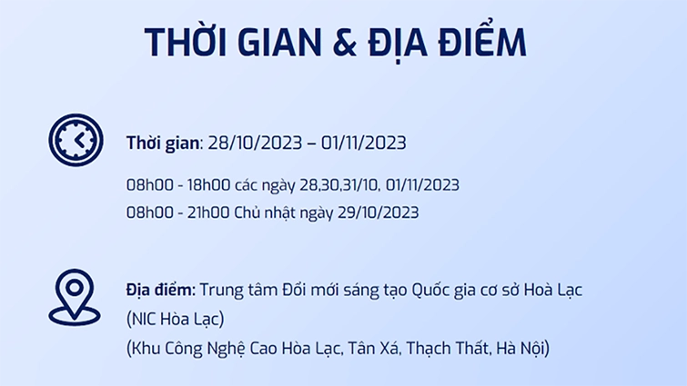 Hình 3. Thời gian và địa điểm triển khai sự kiện