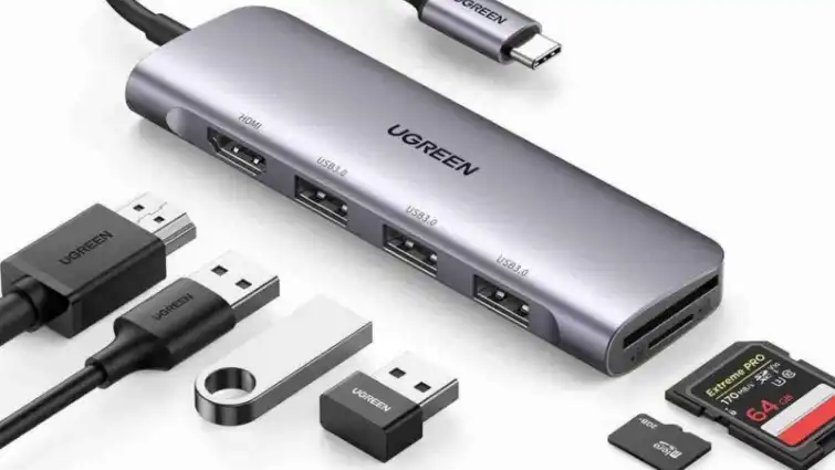 Hub USB C 60718 Ugreen 6 trong 1