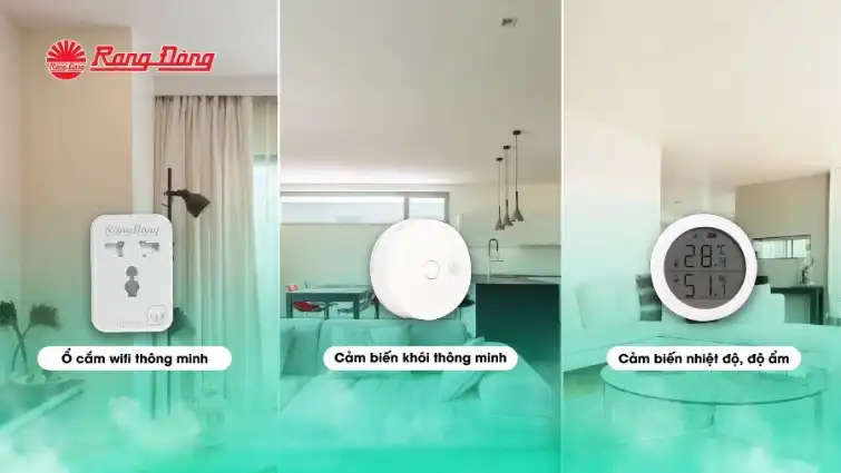 Thiết bị nhà thông minh hỗ trợ an toàn cháy nổ Rạng Đông Smarthome