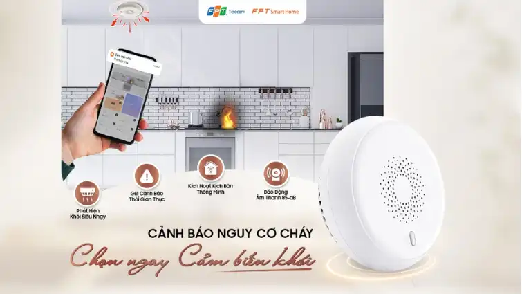 Thiết bị nhà thông minh hỗ trợ an toàn cháy nổ FPT smarthome