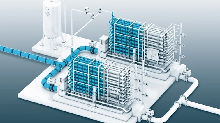 Hình 1. Công nghệ xử lý nước công nghiệp của Festo