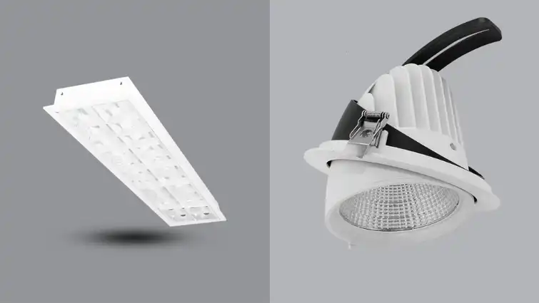 Đèn LED tán quang và đèn downlight LED chiếu rọi