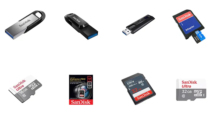 Các sản phẩm tiêu biểu của SanDisk