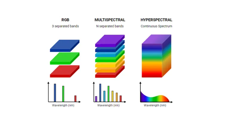 So sánh hình ảnh RGB, đa phổ và siêu phổ