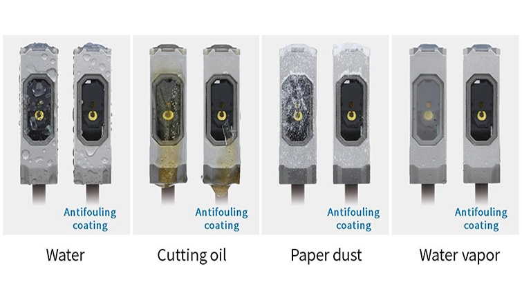 Hình 3. Dòng E3AS có lớp phủ chống bám bẩn trên bề mặt cảm biến