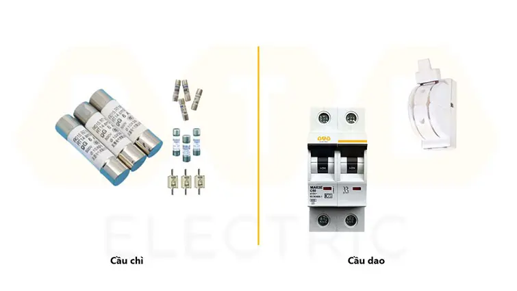 Hình 1. Sự khác biệt giữa cầu trì và cầu giao tự động