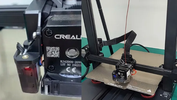 Hình 4. Vệ sinh bụi bẩn mảnh nhựa bám vào máy in 3D