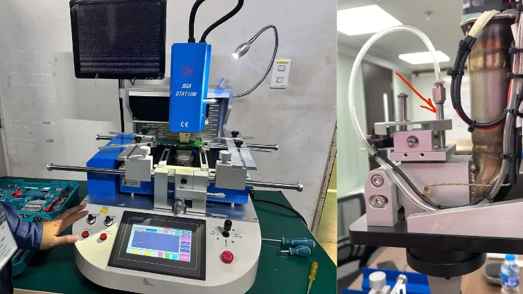 Hình 2. Khắc phục sự cố kẹt đầu hút của một khách hàng tại VietMRO