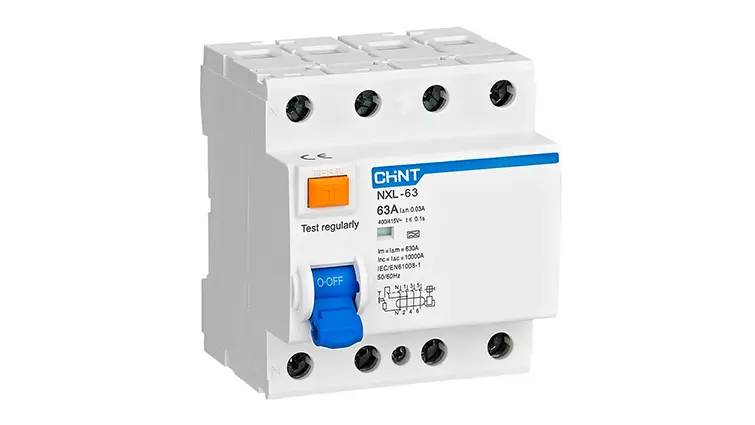 Hình 1. Bộ ngắt mạch RCCB (Residual Current Circuit Breaker)