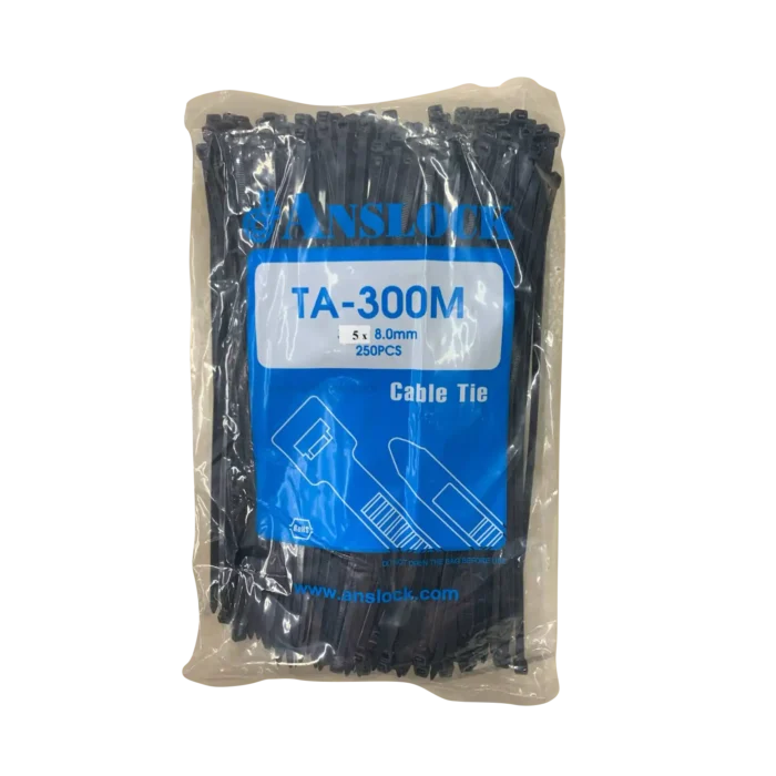 bl029150 day thit ta 300m mau den nhua ban du kt300x5mm 250 cai tui anslock