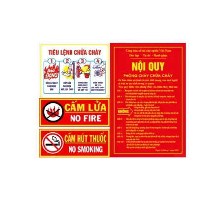 bl037668 bo noi quy tieu lenh pccc kt44cmx32cm va bang cam lua kt40cmx18cm va cam hut thuoc kt40cmx18cm va noi quy kt32cmx44cm