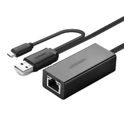 c04 - bl000776 cap chuyen doi usb micro usb otg sang lan 100mbps 20cm ugreen