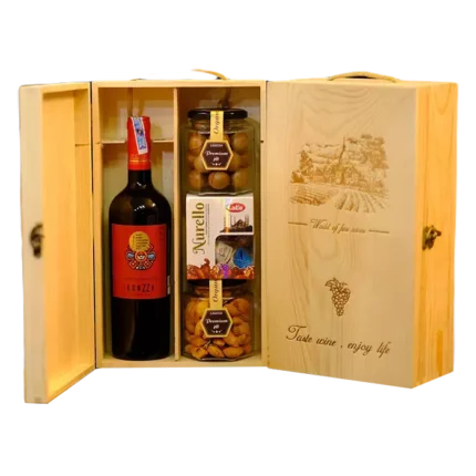 c04 - bl015038 set ruou 1 hop da don nau tui ruou vang y dollar primitivo 15 750ml