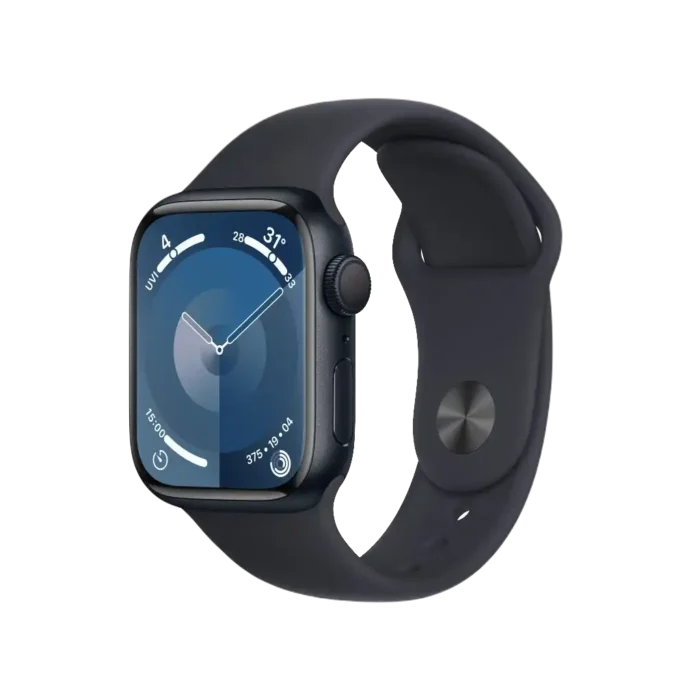 bl024940 dong ho thong minh watch series 9 gps vien nhom den day cao su den kt41mm apple