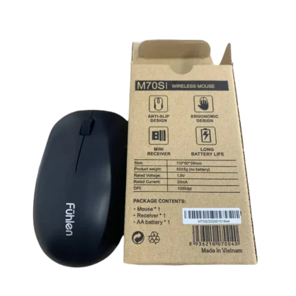 Chuột không dây, M70S USB đen, Fuhlen