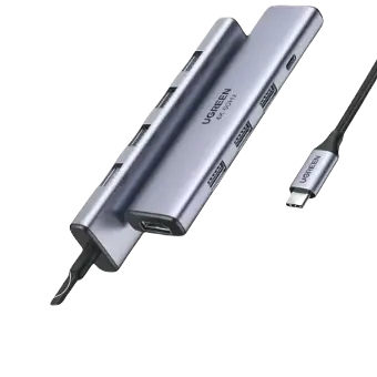 Bộ chuyển đổi, 15597 USB-C sang 3 ổ USB 3.0+HDMI+PD hỗ trợ 4K, Ugreen