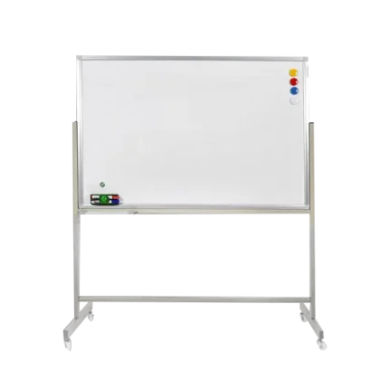 Bảng từ trắng 2 mặt, KT1x1.2m có chân di động chân cao H0.9m