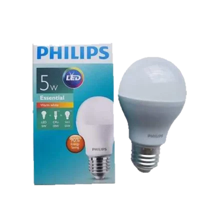 bl034425 bong den ess led bulb 5w e27 3000k 230v philips