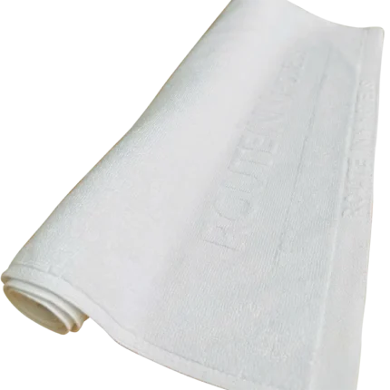 bl035338 tham lau chan cotton mau trang 250g kt43x72cm in logo route inn