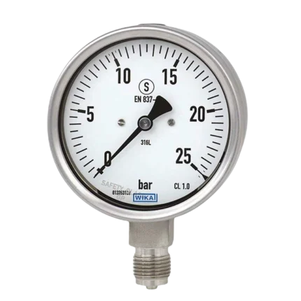 bl030817 dong ho do ap suat 23250 chan dung inox 12inch nptm mat dong ho kt100mm dai do 0 16mpa wika