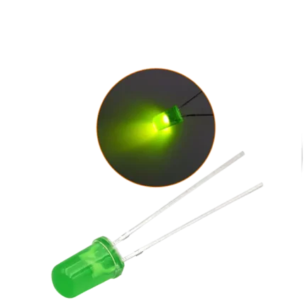 LED, phủ xanh lá KT5mm (10 cái/ bộ)
