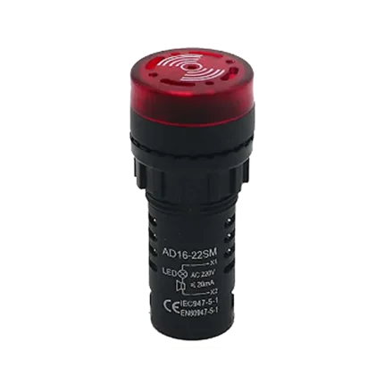 bl035709 den bao co coi ad16 22sm mau do ac220r 220v phi 22