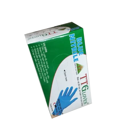 bl030947 gang tay y te nitrile mau xanh khong bot 45gr size s 50 doi hop ttgloves