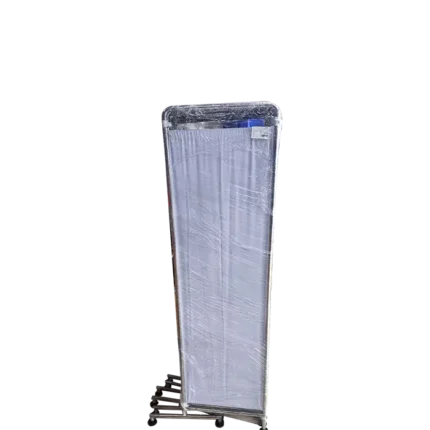bl037550 binh phong y te inox loai 4 canh vai lot mau trang kt170cmx200cm chan co dinh